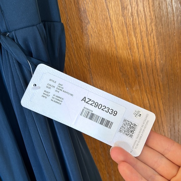 Azazie Navy Blue Maxi Dress - Picture 9 of 9